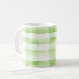 Apfelgrün Kariert Streifen Kaffeetasse
