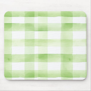 Apfelgrün Kariert Streifen Mousepad