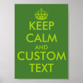 Apfelgrün KeepCalm-Plakate | Personalisierter Text Poster (Vorne)