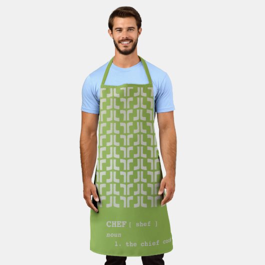 Apfelgrün KOCH Mud Cloth Tribal Africa Muster Schürze (Getragen)