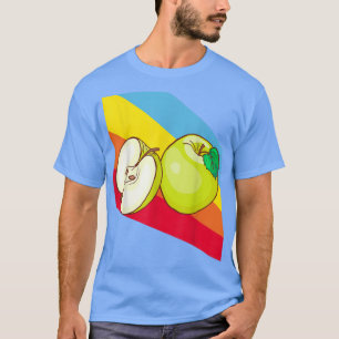 Apfelgrün Obst Lebensmittel Vegan Vegetarier T-Shirt