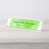 Apfelgrün Schreibtischnamensplakette (Vorderseite )