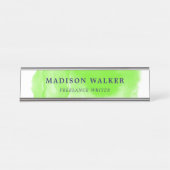 Apfelgrün Schreibtischnamensplakette (Vorderseite )