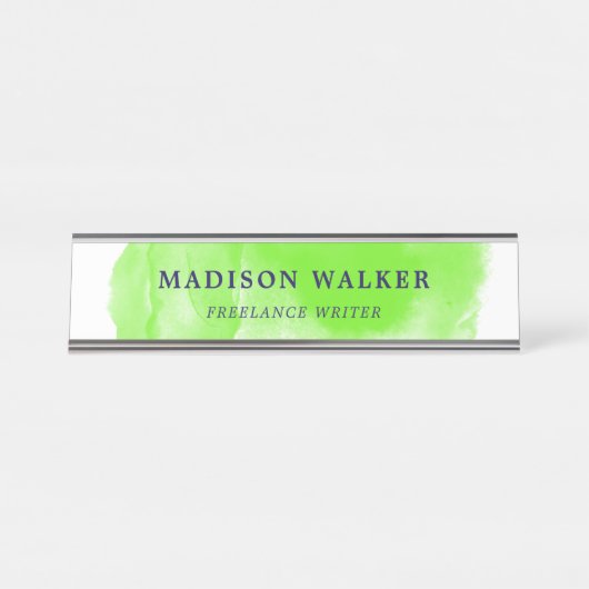 Apfelgrün Schreibtischnamensplakette (Vorderseite )
