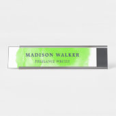 Apfelgrün Schreibtischnamensplakette (Vorderseite )