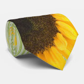 Apfelgrün Sonnenblumen Krawatte Dunkel & Lite Grün (Gerollt)