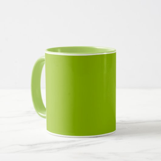 Apfelgrün (Vollfarbe) Tasse (Vorderseite Links)