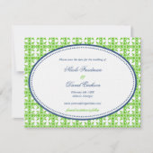 Apfelgrüne Seestreitkräfte oval voppy Hochzeit spe Save The Date (Vorderseite)