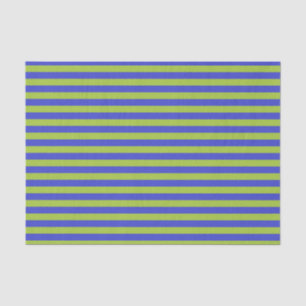 Apfelgrüne und blaue Streifen Seidenpapier