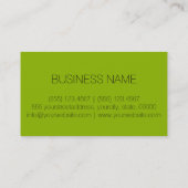 Apfelgrüner Farbhintergrund Visitenkarte (Rückseite)