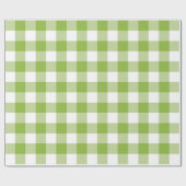 Apfelgrüner Gingham-kariertes Verpackungs-Papier Geschenkpapier (Flach)