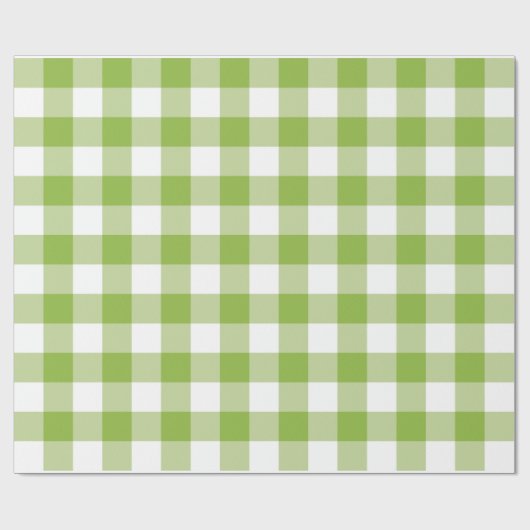Apfelgrüner Gingham-kariertes Verpackungs-Papier Geschenkpapier (Flach)