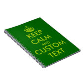 Apfelgrüner Keep Calm Notizblock | Personalisierte (Rechte Seite)