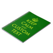 Apfelgrüner Keep Calm Notizblock | Personalisierte (Linke Seite)