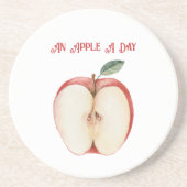 Apfelgrünes Blatt Obst Getränkeuntersetzer (Vorne)