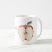 Apfelgrünes Blatt Obst Kaffeetasse (VorderseiteRechts)