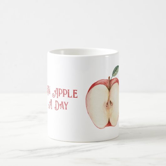 Apfelgrünes Blatt Obst Kaffeetasse (Mittel)