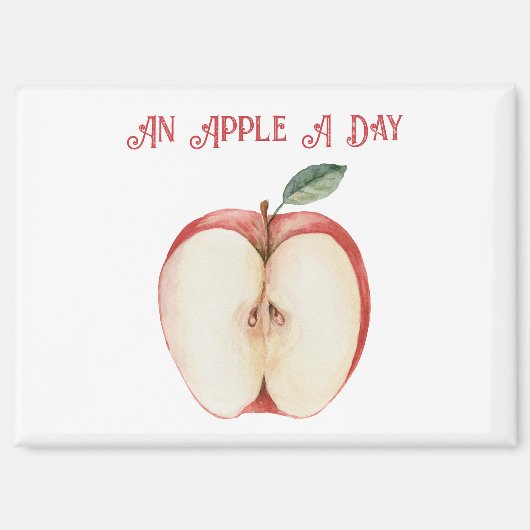 Apfelgrünes Blatt Obst Magnet (Vorderseite)