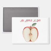 Apfelgrünes Blatt Obst Magnet (Vorderseite/Rückseite)