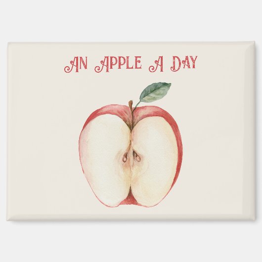 Apfelgrünes Blatt Obst Magnet (Vorderseite)
