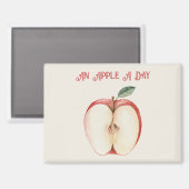 Apfelgrünes Blatt Obst Magnet (Vorderseite/Rückseite)