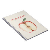 Apfelgrünes Blatt Obst Notizblock (Rechte Seite)