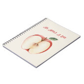 Apfelgrünes Blatt Obst Notizblock (Linke Seite)