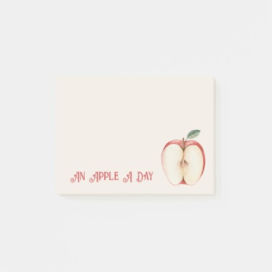 Apfelgrünes Blatt Obst Post-it Klebezettel (Vorderseite)