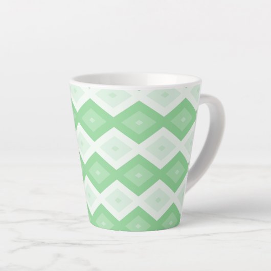 Apfelgrünes Diamantmuster Milchtasse (Rechte Ecke)