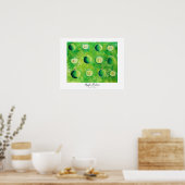 Apfelhälften Malerei Poster (Küche)