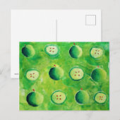 Apfelhälften Malerei Postkarte (Vorne/Hinten)