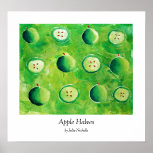 Apfelhälften Poster