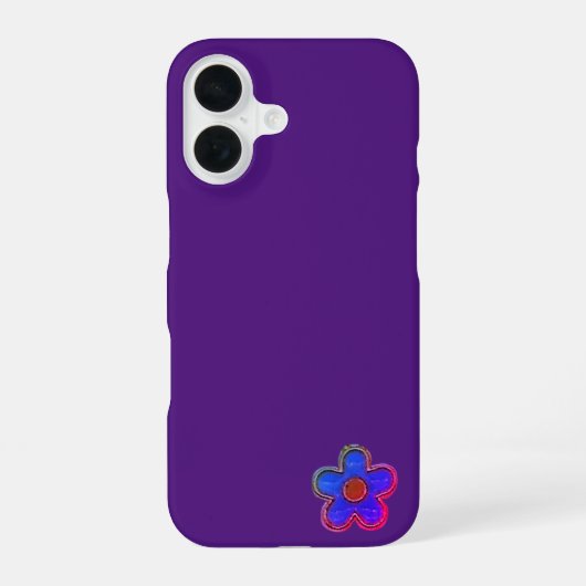 Apfelhandy 16 Blume Design iPhone 16 Hülle (Rückseite)