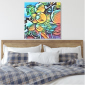 Apfelhaufen Leinwand mit leuchtendem Aquarellstil (Insitu (Schlafzimmer))