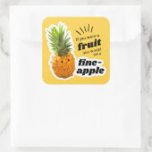 Apfelheber Quadratischer Aufkleber (Tasche)