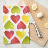 Apfelherzen-Muster Geschirrtuch (Viertel Falte)