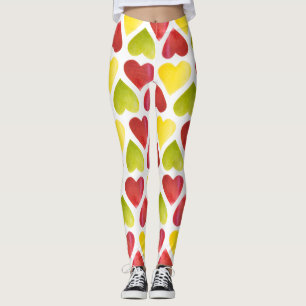Apfelherzen-Muster Leggings