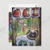 Apfelhundkarte Postkarte (Vorne/Hinten)