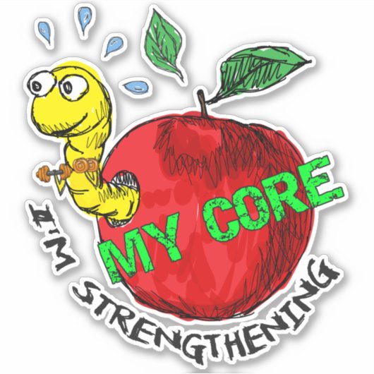 Apfelinvader Aufkleber (Vorderseite)