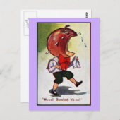 Apfeljunge Bitten Postkarte (Vorne/Hinten)