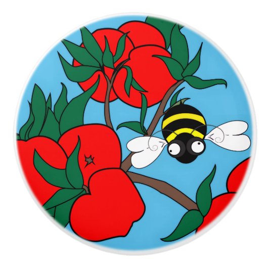 Apfelknochen Keramikknauf (Vorderseite)