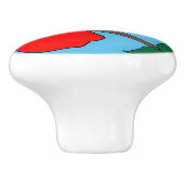 Apfelknochen Keramikknauf (Seitenansicht)