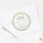 Apfelkonserven, grün, rund Konfitüre Runder Aufkleber (Umschlag)