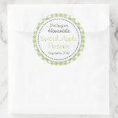 Apfelkonserven, grün, rund Konfitüre Runder Aufkleber (Tasche)