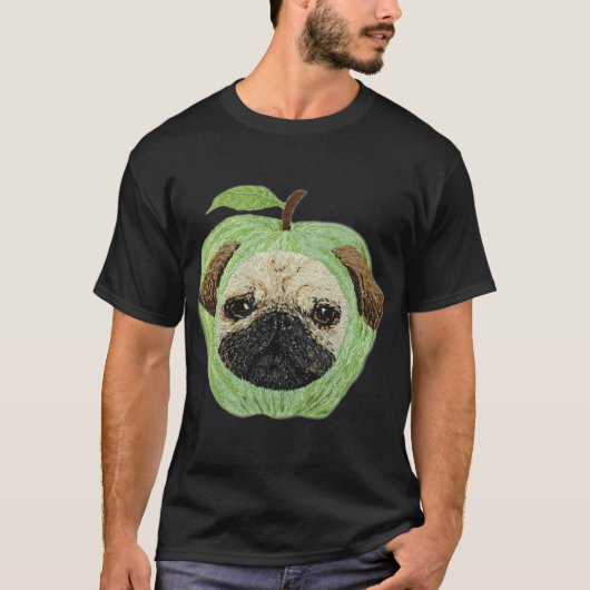 Apfelkopf-Mops T-Shirt (Vorderseite)