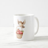 Äpfelkorb Vogel Kaffeetasse (VorderseiteRechts)