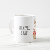 Äpfelkorb Vogel Kaffeetasse (Vorderseite Links)