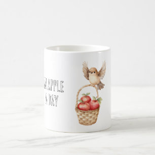 Äpfelkorb Vogel Kaffeetasse
