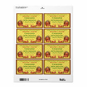 Apfelkörbe auf Gelb Kariert (Vorne)