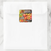 Apfelkörbe Autumn Grüße Rechtecksticker Quadratischer Aufkleber (Tasche)